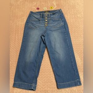 torrid High-Rise Button Fly Cropped Jeans Size 10